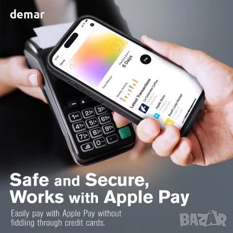 Калъф VENA vCommute за iPhone 16 Pro Max, със слот за карти и стойка - син, снимка 6 - Калъфи, кейсове - 47661570