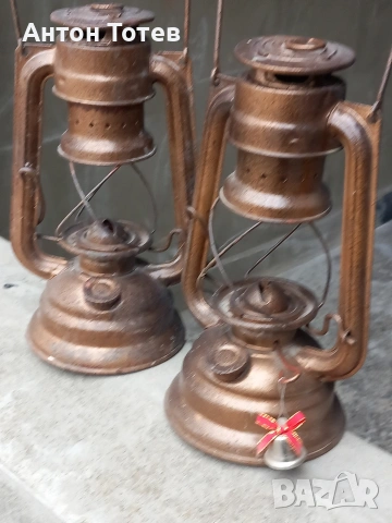 2 стари Газови лампи, снимка 4 - Настолни лампи - 53934541