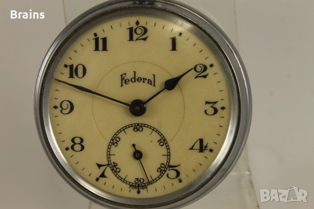 Английски Джобен Часовник FEDERAL ROFEIGN, снимка 4 - Джобни - 52185576