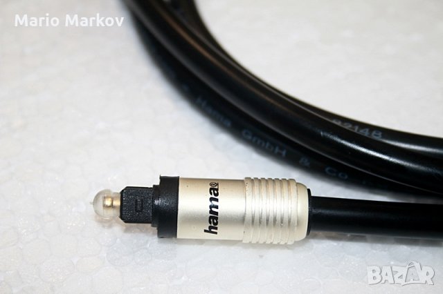 AUDIO OPTICAL FIBRE CABLE HAMA, ODT PLUG (TOSLINK), 1.5 M, снимка 3 - Ресийвъри, усилватели, смесителни пултове - 29429328
