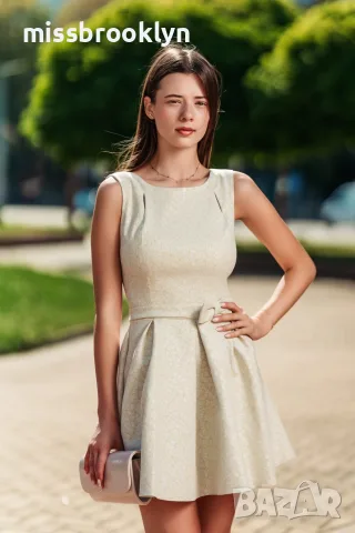 Дамска жакардова рокля пачка арт.1361, снимка 2 - Рокли - 55822191