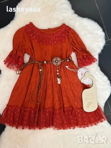 Бебешка рокля с колан