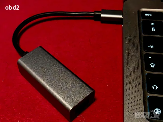 USB Type C Ethernet адаптер 10/100Mbps USB RJ45 мрежова карта за MacBook, PC, Windows, Android, снимка 4 - Мрежови адаптери - 56218975