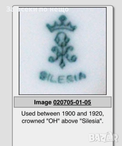 Dresden Silesia Germany от бранда “Porzellanfabrik Hermann Ohme” Код P2132 , снимка 6 - Антикварни и старинни предмети - 54159468