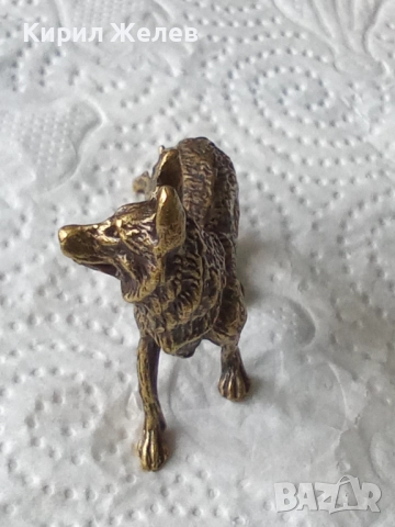 Бронзова фигурка на куче малка 52534, снимка 7 - Антикварни и старинни предмети - 52589994