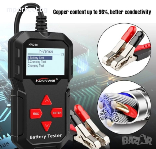 Тестер за акумулатор Konnwei 210 товарна вилка проверка на акумулатор тест акумулатор , снимка 9 - Аксесоари и консумативи - 44640889