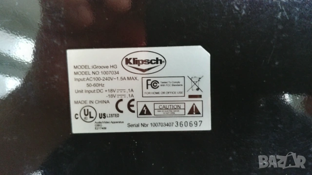 Klipsch iGroove компактна аудиосистема, снимка 8 - Bluetooth тонколони - 54016512