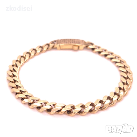 Златна дамска гривна 10,94гр. 20,0см. 14кр. проба:585 модел:34568-5, снимка 2 - Гривни - 52444816