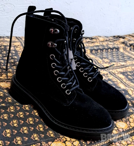 Дамски боти--ест.велур