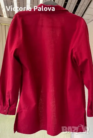 Красива плътна риза/туника  лен и памук, снимка 4 - Ризи - 42623290