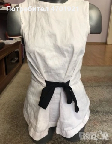 Бял дамски топ