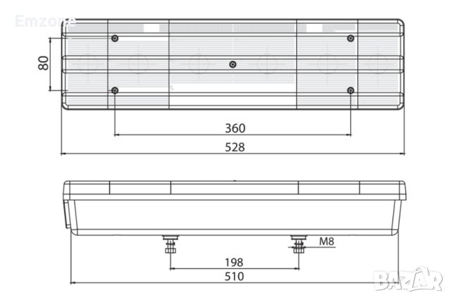 Комплект Стопове Ляв + Десен Стоп Задни Светлини Е4 Mercedes Atego Actros Axor Econic, снимка 6 - Аксесоари и консумативи - 42901299