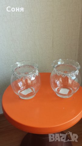 Стъклени кашпи за цветя и сукуленти 