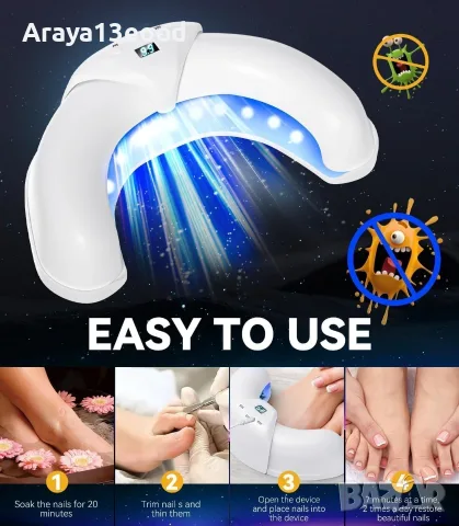 UV/LED лампа за нокти IAS 45W – професионален сушилник за гел лак, снимка 4 - Друга електроника - 55898420