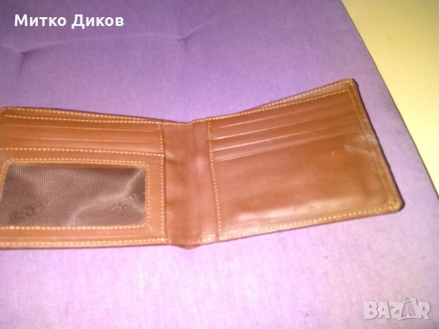 Портфейл Грии естествена кожа -120х95мм, снимка 4 - Портфейли, портмонета - 30345614