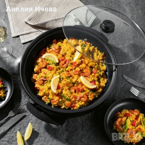 Многофункционален преносим електрически тиган -42 см, снимка 3 - Други - 51646728