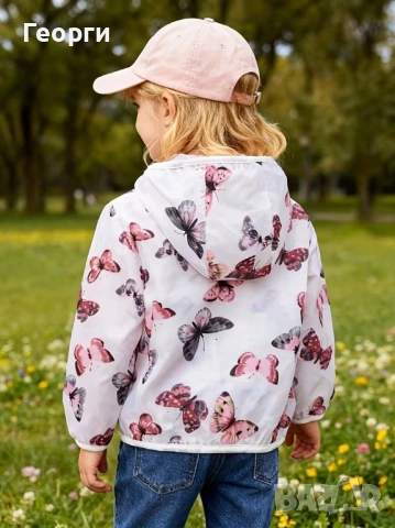 Пролетно яке за момиче тип ветровка, 2 шарки., снимка 2 - Детски якета и елеци - 53910071