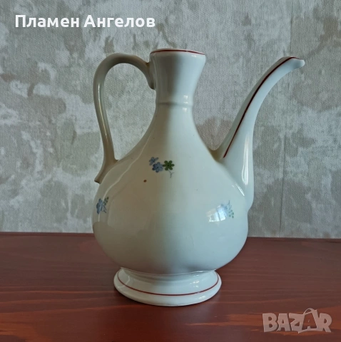 Ретро, Стара порцеланова кана, (гююмче) завод "Коста Йорданов-Видин, снимка 4 - Антикварни и старинни предмети - 54336659