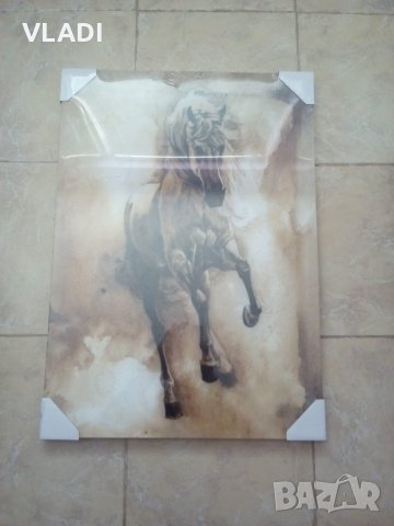 Картина с кон, снимка 1 - Ръчно изработени сувенири - 24402991