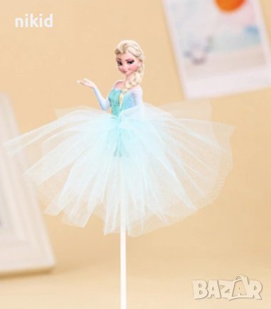 Елза топер клечка украса декорация за мъфини кексчета торта парти ледено замръзнало кралство frozen, снимка 5 - Други - 16333793