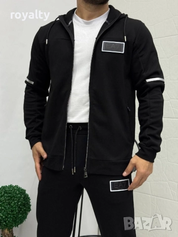Emporio Armani Черен Мъжки Екип Double Face EA7, снимка 3 - Спортни дрехи, екипи - 52258860