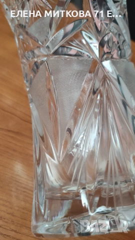 Масивна и голяма кристална ваза, снимка 4 - Вази - 52497775