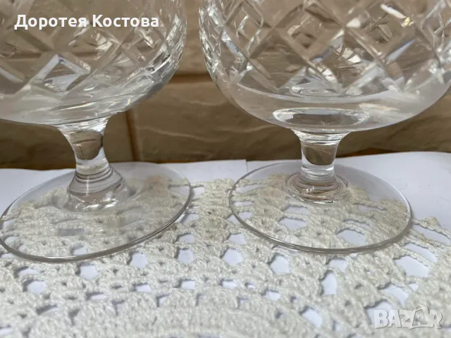 Красиви кристални чаши от Англия, 5 бр , снимка 4 - Антикварни и старинни предмети - 49743172