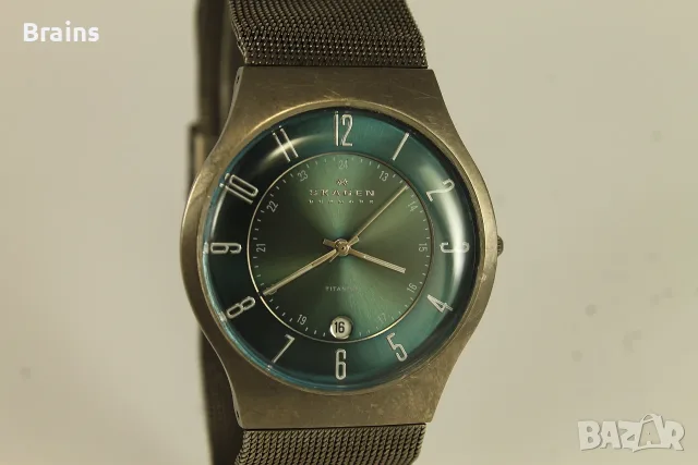 Мъжки Ръчен Кварцов Часовник SKAGEN Denmark Titanium, снимка 4 - Мъжки - 56328354