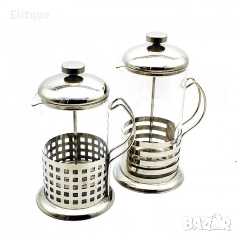 Френска преса за кафе 350мл/600мл/1000мл. Вида на металната част се изпраща според наличността, снимка 4 - Други стоки за дома - 52901676