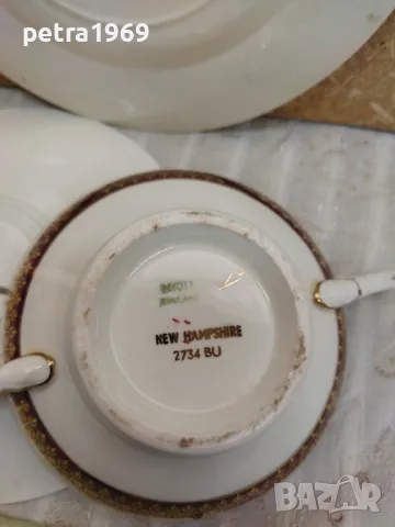 Троен порцеланов сет на MYOTT с купа с две дръжки, снимка 11 - Други ценни предмети - 49006429