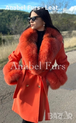 Дамски палта от кашмир и естествен косъм, снимка 6 - Палта, манта - 51862584