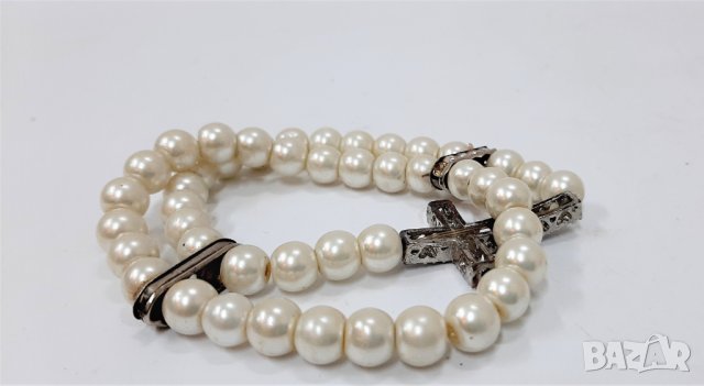 Гривна перли с кръстче(1.4), снимка 4 - Други - 34933837