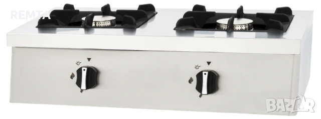 Газов котлон с 2 газови горелки (14 kW) 80х50 см + газова защита CE