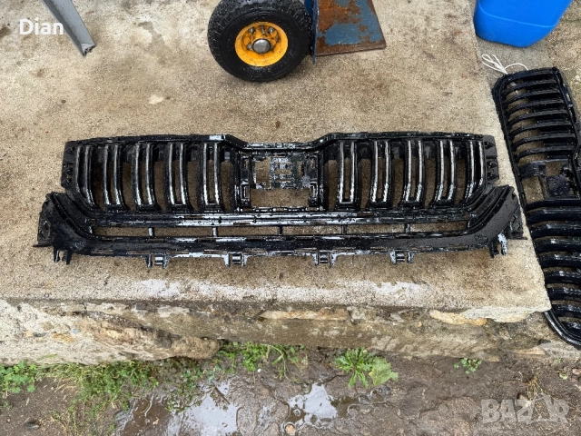 Предна решетка Škoda Kodiaq 2020–2024, оригинална, хромирана