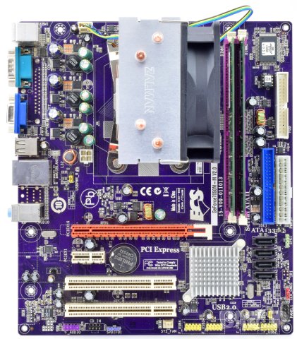 Дънна платка ELITEGROUP GeForce7050M-M + CPU AMD Athlon 64 X2 3800 + 2x2 GB RAM + ОХЛАДИТЕЛ, снимка 5 - Дънни платки - 42746781