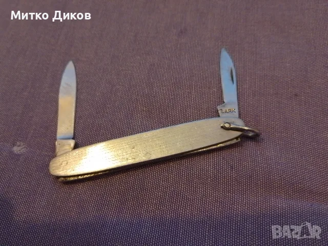 малки джобни ножчета винтидж две части без луфт маркови на Lark и Габрово, снимка 5 - Ножове - 56119739