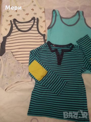 Блузка H&M, три потничета и слипче, снимка 1 - Детски тениски и потници - 29946928