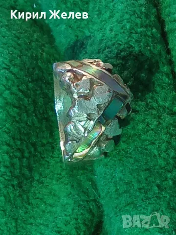 СТАР АРТ НУВО СТИЛ СРЕБЪРЕН ПРЪСТЕН СРЕБРО ВИСОКА ПРОБА ИНКРУСТИРАН РЪЧНО с КРАЛСКИ СЕДЕФ 41203, снимка 18 - Антикварни и старинни предмети - 50023756