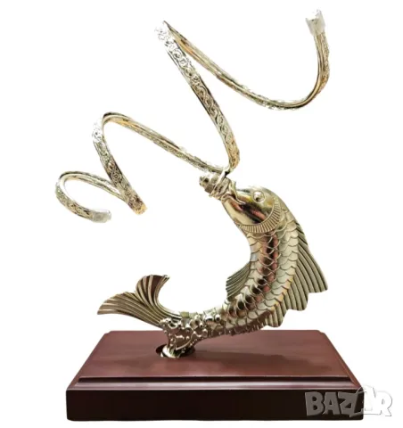 Оригинални подаръци  - Сребърна Риба - поставка за бутилки