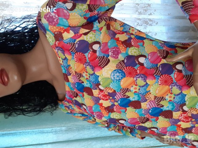 Цветна дълга рокля, снимка 2 - Рокли - 31916764