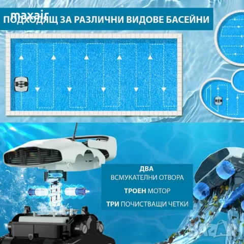 Робот за басейни Xiaomi Lydsto P1 * Безплатна доставка * Гаранция 2 години, снимка 3 - Други стоки за дома - 49870820