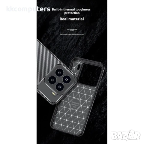 Xiaomi 15 Pro Удароустойчив Carbon Fiber Калъф и Протектор, снимка 5 - Резервни части за телефони - 50627414