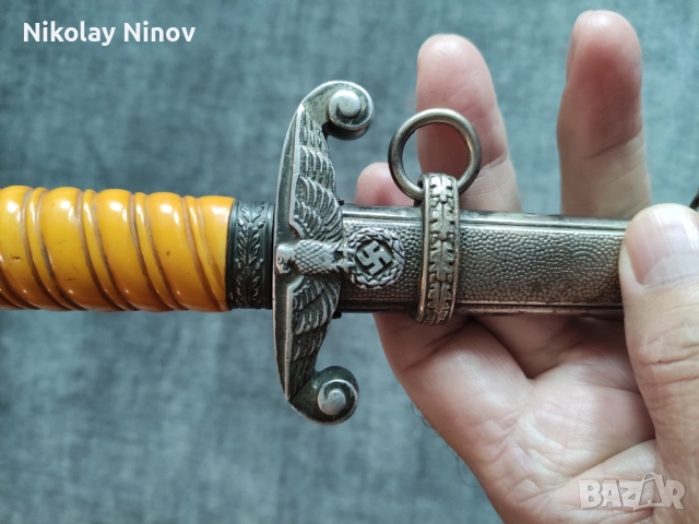 Немски армейски кинжал от WW2, снимка 4 - Антикварни и старинни предмети - 52431457