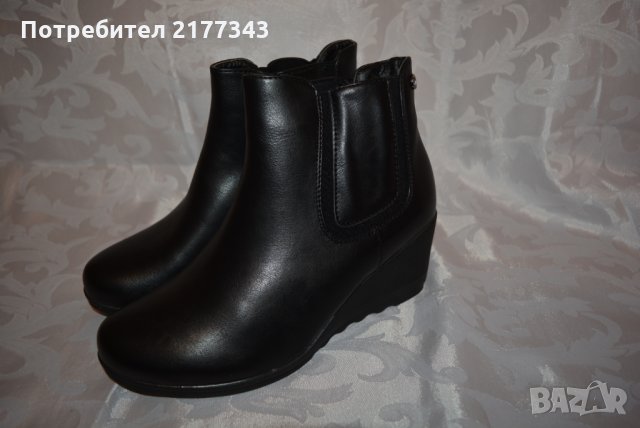 4 Чифта Черни Дамски Зимни Боти Обувки Артикул №050, снимка 3 - Дамски боти - 30869363