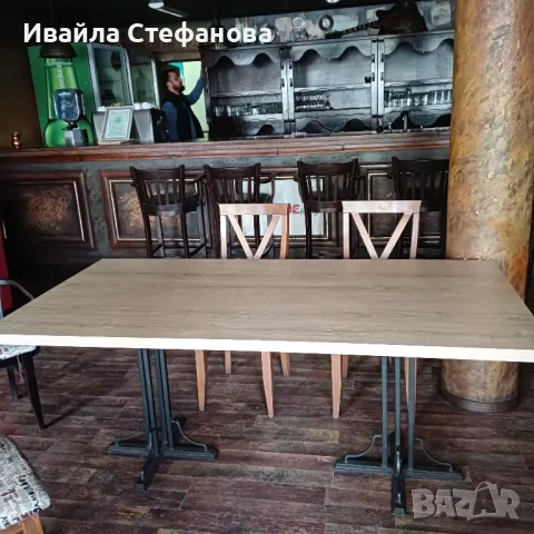Комплект масивни маси със столове, снимка 2 - Обзавеждане за заведение - 50229776
