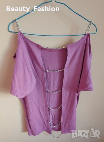 Лилава тениска, снимка 2 - Тениски - 30006610