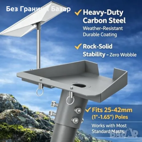 Нов Starlink Gen 3 адаптер за тръба стойка за антена V3 V4 28-53 мм стомана за мачта, снимка 5 - Други стоки за дома - 56011586