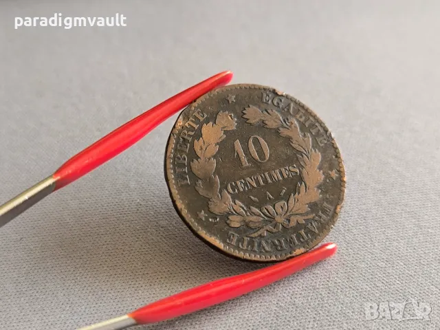 Mонета - Франция - 10 сентима | 1880г.