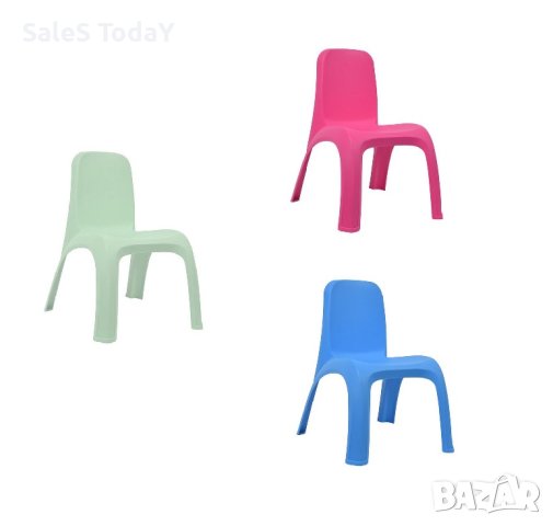 Детски пластмасов стол, без подлакътници, розов, 38x44x52см, снимка 2 - Мебели за детската стая - 42493470