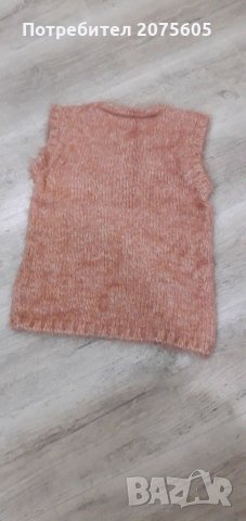 Нов ръчно плетен пуловер без ръкав, снимка 2 - Детски пуловери и жилетки - 30330718